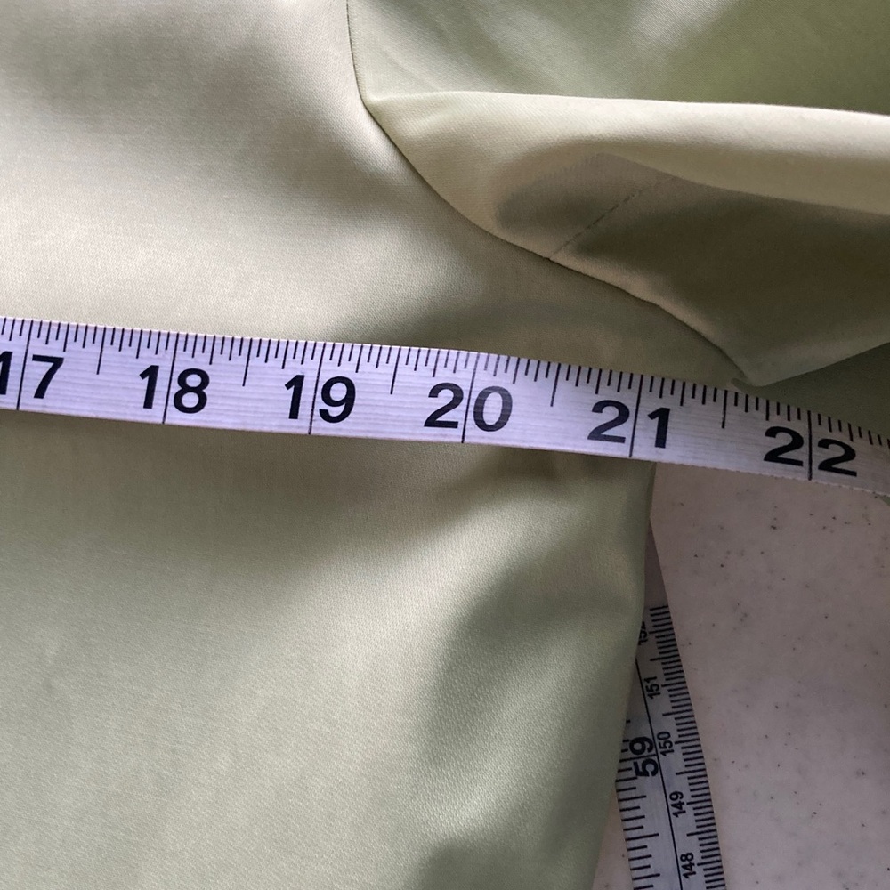 Talbots Light Lime Green Trench Coat - Picture 7 of 8